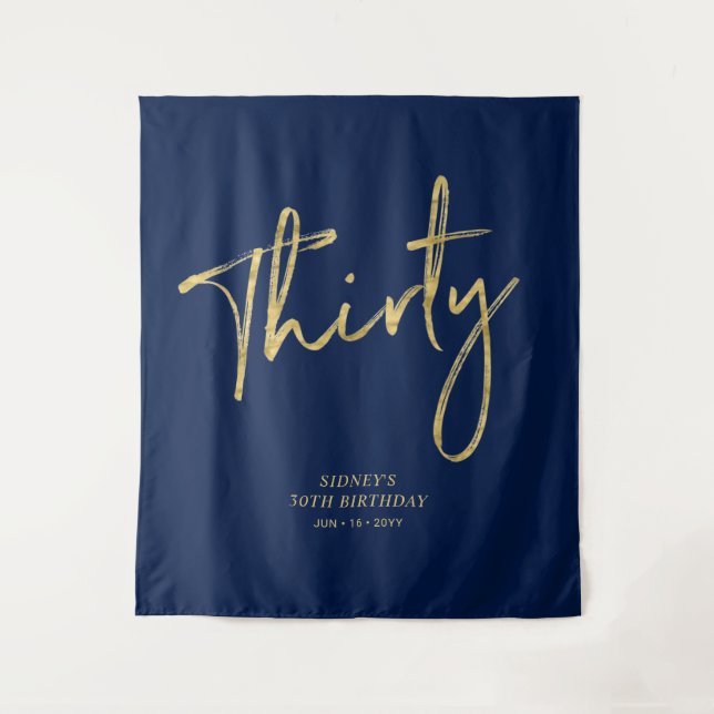 Tapete De Parede Pano de Fundo para Festa de Aniversário de 30 Anos (Frente)