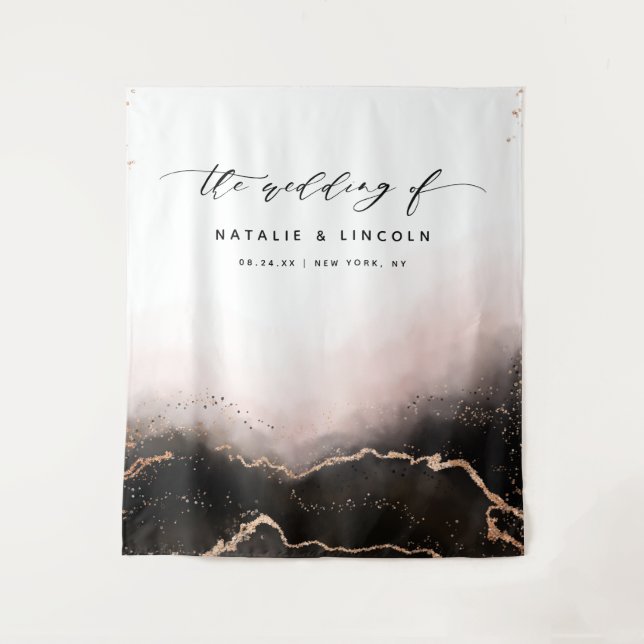 Tapete De Parede Pano de Fundo para Foto Booth com Rubor Ombre de N (Frente)