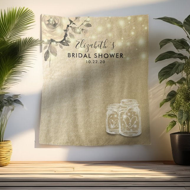 Tapete De Parede Pano de Fundo para Foto de Chá de Noiva com Jarra  (Criador carregado)