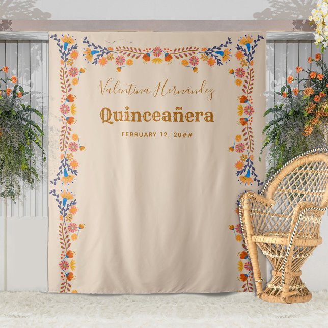 Tapete De Parede Pano de fundo para foto de festa de Quinceanera Fl (Criador carregado)
