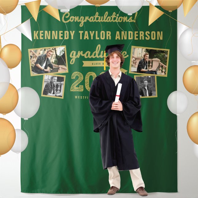 Tapete De Parede Pano de Fundo para Foto de Graduação de 2024 Gradu (2024 Gold Sketch Graduation Party 4 Photo Backdrop by fat*fa*tin @ www.zazzle.com/color_therapy)