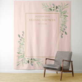 Tapete De Parede Pano de Fundo para Fotos de Chá de Noiva com Folha