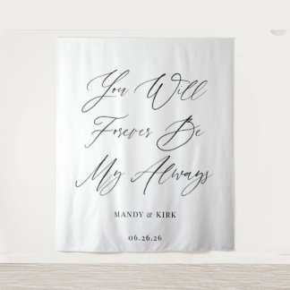 Tapete De Parede Pano de Fundo Personalizado de Casamento com Letra