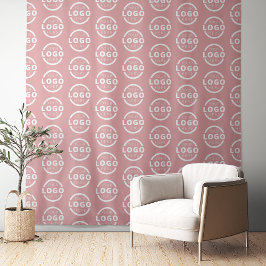 Tapete De Parede Pano de Fundo Rosa com Logotipo de Empresa Comerci