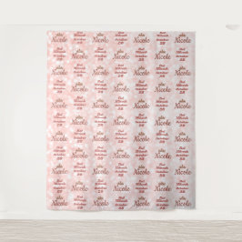 Tapete De Parede Pano de Fundo Rosa Dourado para Bat Mitzvah Step a