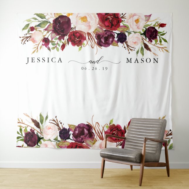 Tapete De Parede Pano de Fundo Rústico Burgundy Marsala para Photo  (In Situ (Horizontal))