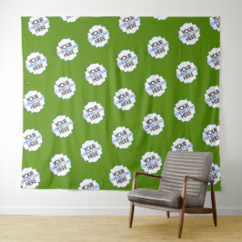 Tapete De Parede Pano de Fundo Step e Repeat com Logotipo da Própri