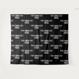 Tapete De Parede Pano de Fundo Step & Repeat Preto com Logotipo Emp
