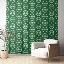 Pano de Fundo Verde com Logotipo Personalizado de 