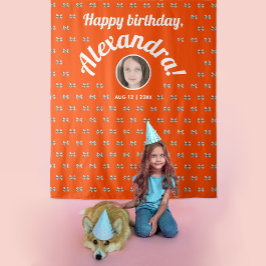 Tapete De Parede Panorama de Fotos do Padrão de Arco Vermelho Laran