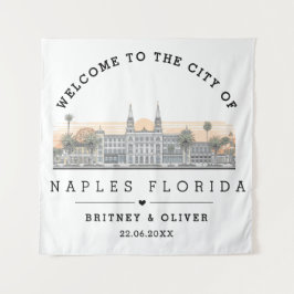 Tapete De Parede Panorama de Naples Flórida – Favor de casamento pe