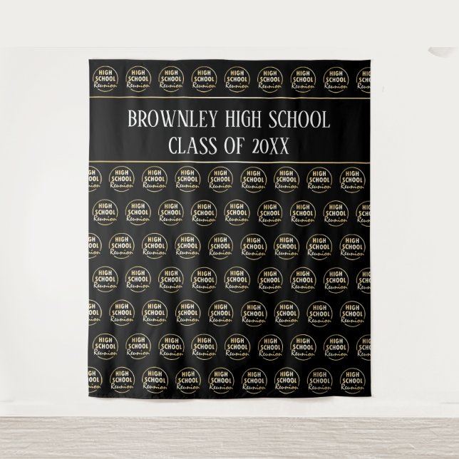 Tapete De Parede Panorama de Photobooth na Reunião da Escola (Frente)