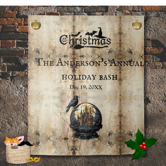 Tapete De Parede Panorâmica da Festa de Natal da Casa Gótica (Criador carregado)