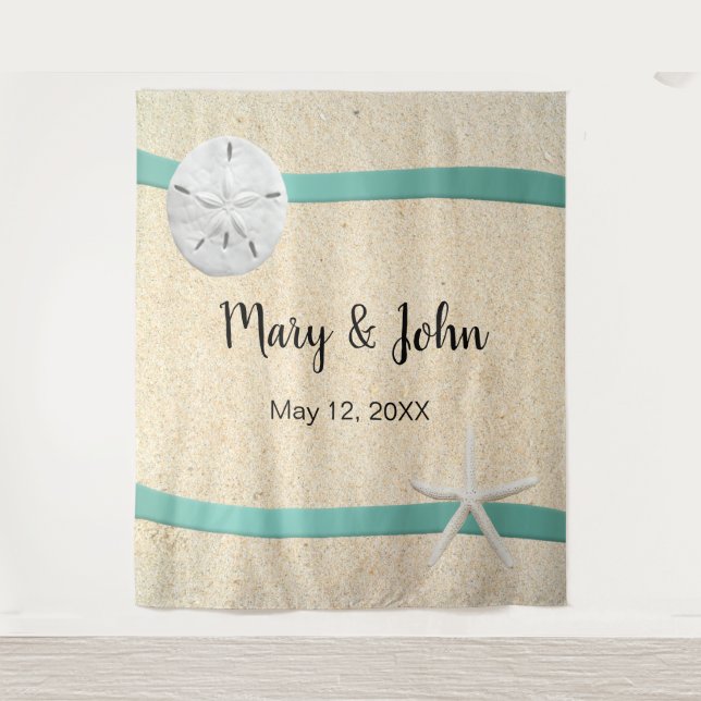 Tapete De Parede Panorâmica de Foto de Casamento de Praia do Dólar  (Frente)