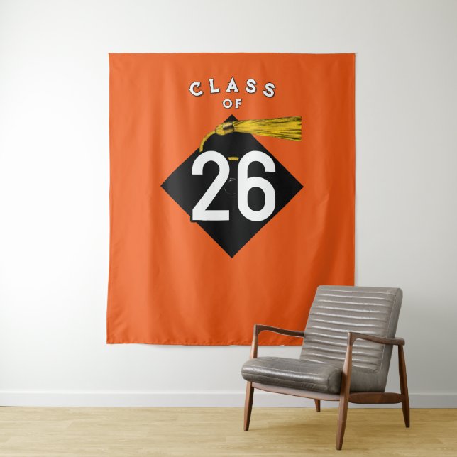 Tapete De Parede Panorâmica de Foto Laranja para Graduação 2025 (In Situ)