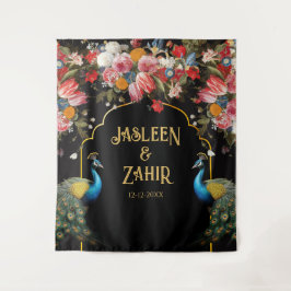 Tapete De Parede Panorâmica de Fotos Indiana Floral do Peacock Mood