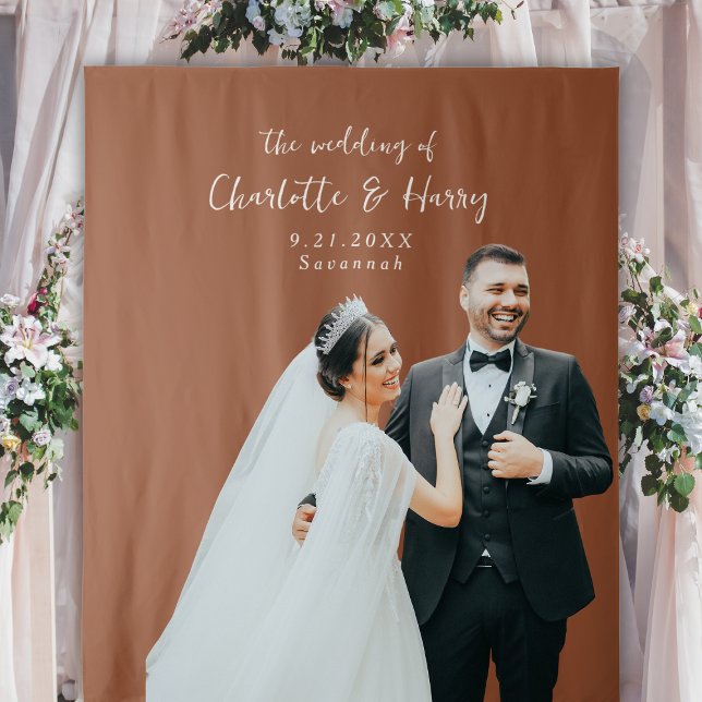 Tapete De Parede Panorâmica Mínima Moderna de Terracotta Boho (Criador carregado)