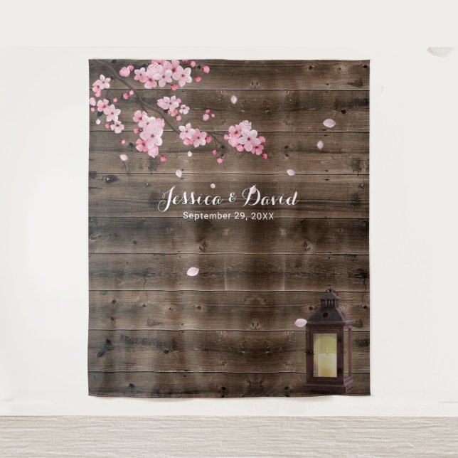 Tapete De Parede Panos de Fundo de Casamento Florais Rosa com Lante (Frente)