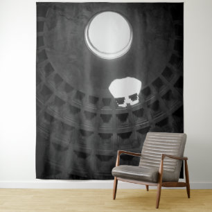 Tapete De Parede Pantheon Light Skull Roma Itália Preto e Branco