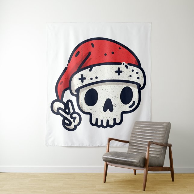 Tapete De Parede Papais noeis de esqueleto de Natal (In Situ)