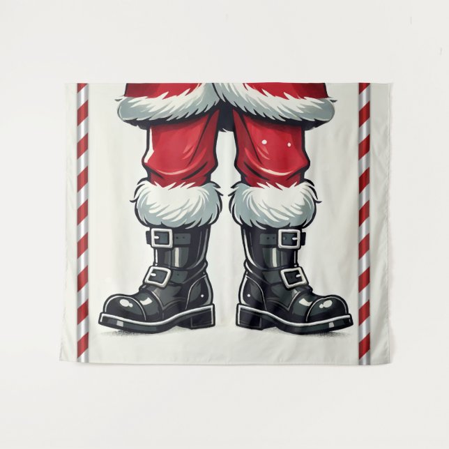 Tapete De Parede Papais noeis legal no Natal de Black Boots (Frente (Horizontal))