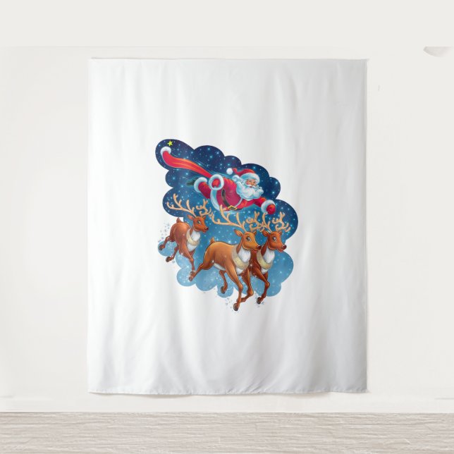 Tapete De Parede Papais noeis Sleigh Adventure (Frente)