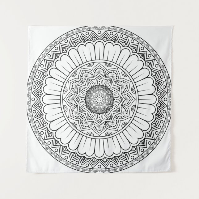 Tapete De Parede Papel de parede para ornamento da Rosette mandala (Frente)