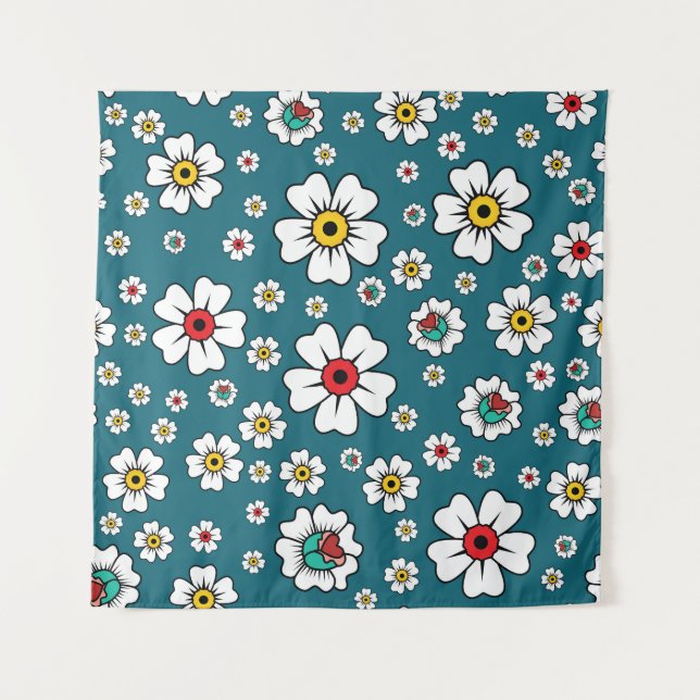 Tapete De Parede Papel de parede tropical do Havaí: design de abstr (Frente)