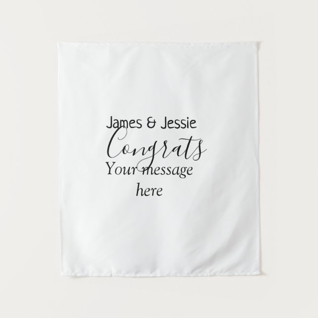 Tapete De Parede Parabéns adicionar nome mensagem casamento casal r (Frente)