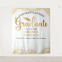 Tapete De Parede Parabéns Formando Graduação Dourada Branca