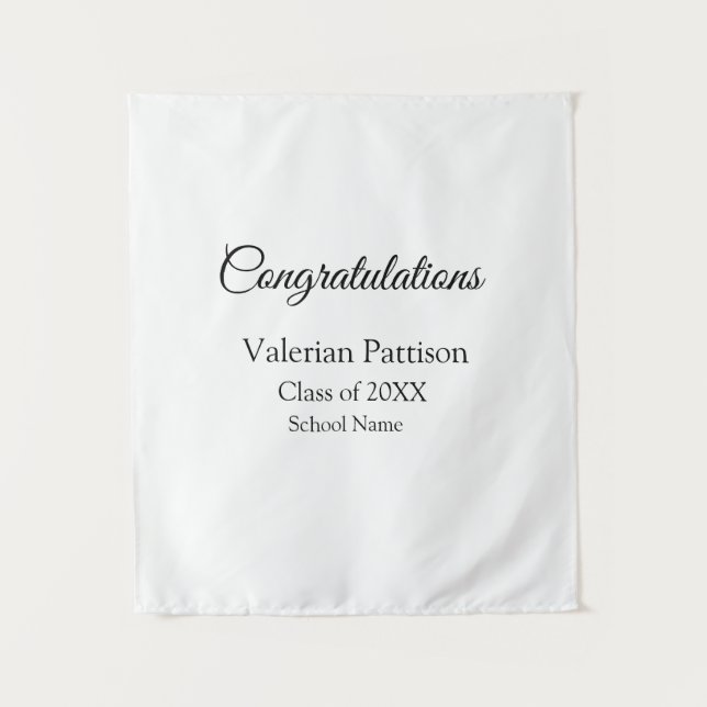 Tapete De Parede Parabéns graduado adicione o nome da escola simple (Frente)