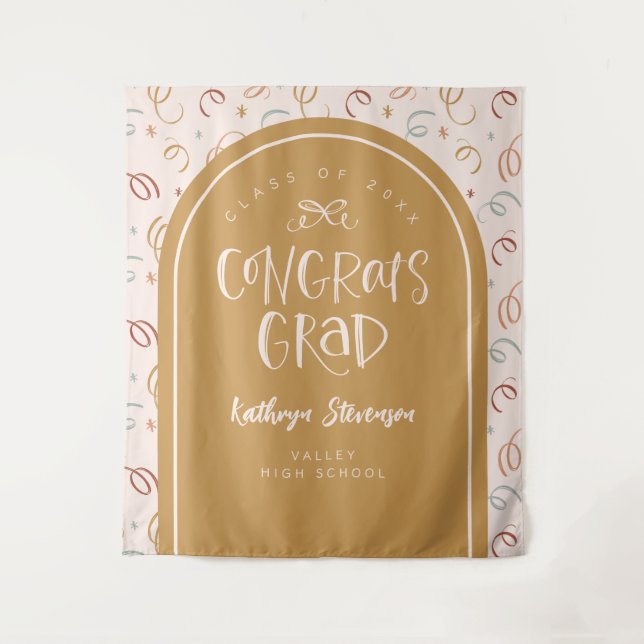 Tapete De Parede Parabéns Impressionantes Desenhados à Mão - Plano  (Frente)