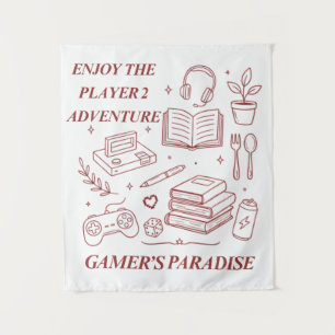 Tapete De Parede Paraíso Aconchegante do Gamer - Arte em Linhas Ret