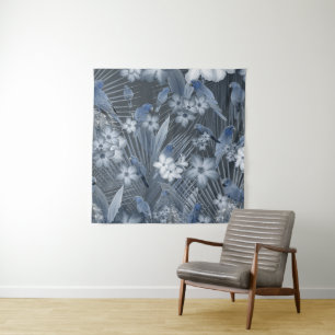 Tapete De Parede Paraíso de Aves Exótico 3 #arte #tropical