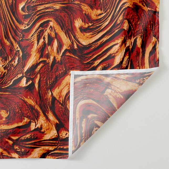 Tapete De Parede Parece coral e laranja texturizado na parede (Detalhe)