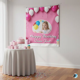 Tapete De Parede Parede de Fotos Personalizada de Feliz Aniversário