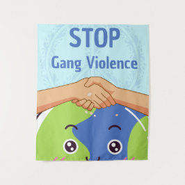 Tapete De Parede Parem o aperto de mão de violência de gangues pela