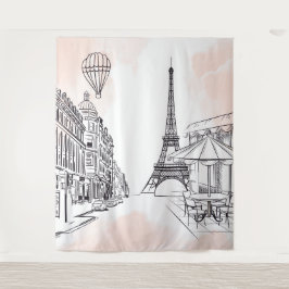 Tapete De Parede Paris backdrop pink french party banner birthday