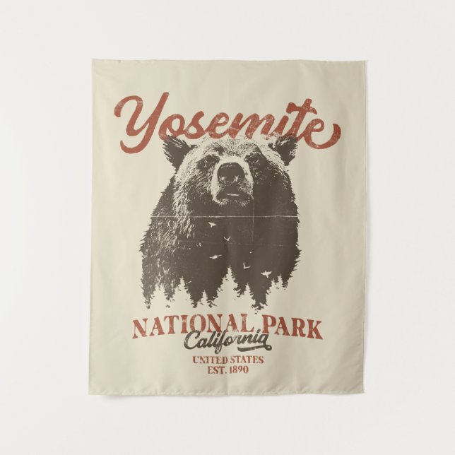 Tapete De Parede Parque Nacional do Yosemite Grizzly Bear Californi (Frente)