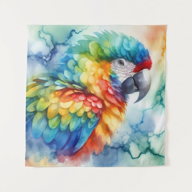 Tapete De Parede Parrot Watercolor (Frente)