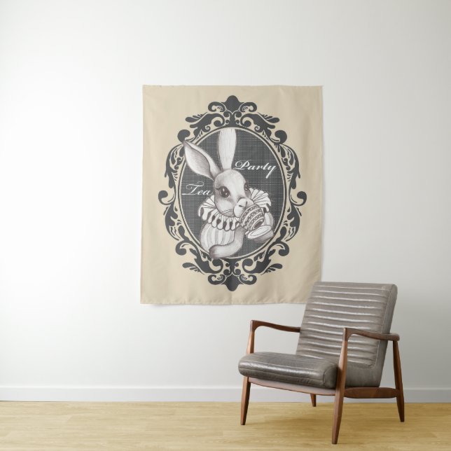 Tapete De Parede Partido do Tea do Coelho Vitoriano (In Situ)