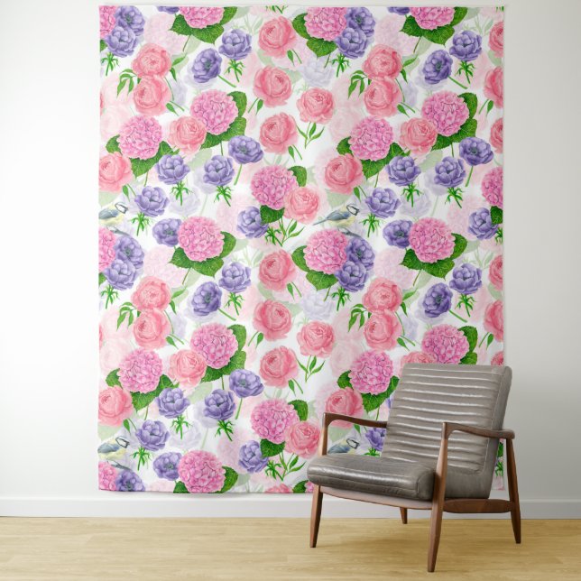 Tapete De Parede Pássaros e flores (In Situ)