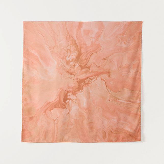 TAPETE DE PAREDE PASTEL CORAL ABSTRACT ILLUSTRATION (Frente)