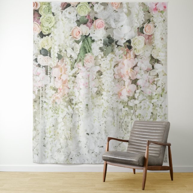 Tapete De Parede Pastel Floral Garland Wedding Prop (In Situ)