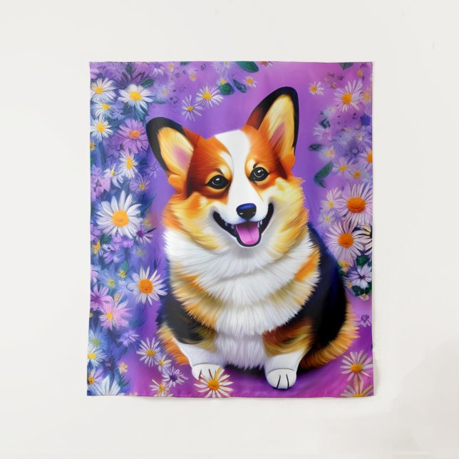 Tapete De Parede Pastel Hues Corgi (Frente)