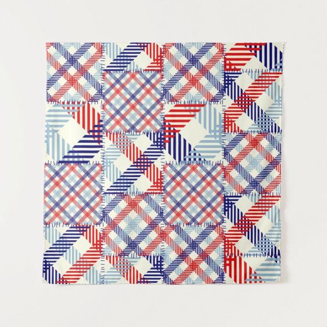 Tapete De Parede Patch de Xadrez Clássica: Padrão Quadrado (Frente)