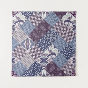Tapete De Parede Patchwork Doodle: Vintage Boho Seamless.