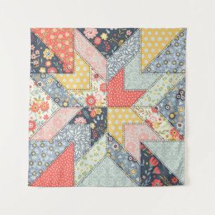Tapete De Parede Patchwork Floral: Vintage Ornament