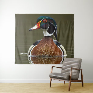 Tapete De Parede Pato de madeira na água