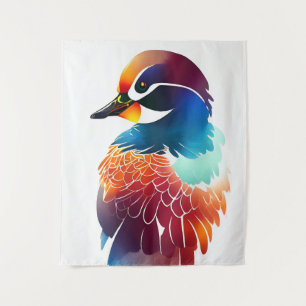 Tapete De Parede Pato de mandarim - Natureza selvagem - pintura ani